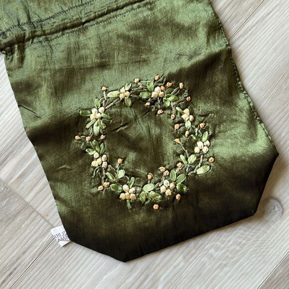 Drawstring Embroidered Bag Pouch Artsy Boho - Picture 2 of 3